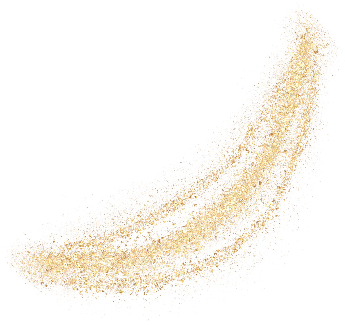Gold Glitter Shiny Sprinkles of Curve Element
